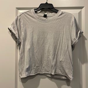 Gray cuffed sleeve top from Wild Fable (M)